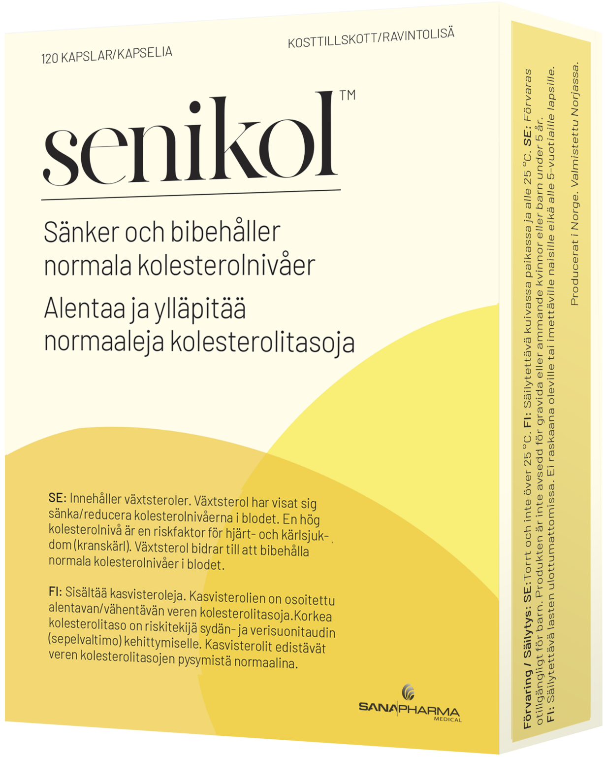 Senikol - sisältää kasvisteroleja ja alentaa kolesterolia nopeasti